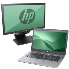 HP Elitebook 745 G3 14" Laptop & Monitor Bundle