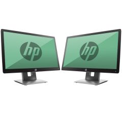 Dual Screen HP EliteDisplay E202 20" HD Ready Monitors