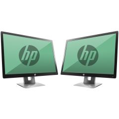 Dual Screen HP EliteDisplay E242 24" LED Widescreen Monitors